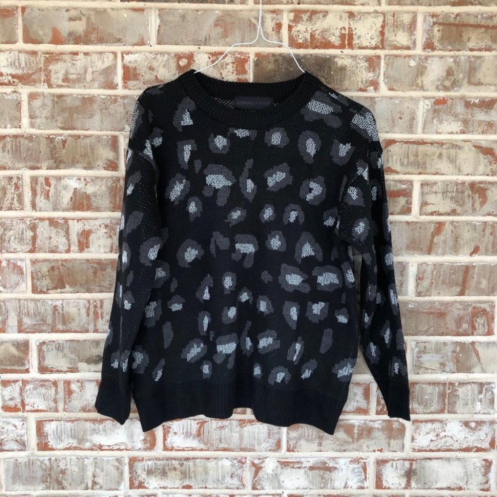 Kendall + Kylie Metallic Animal Print Sweater M